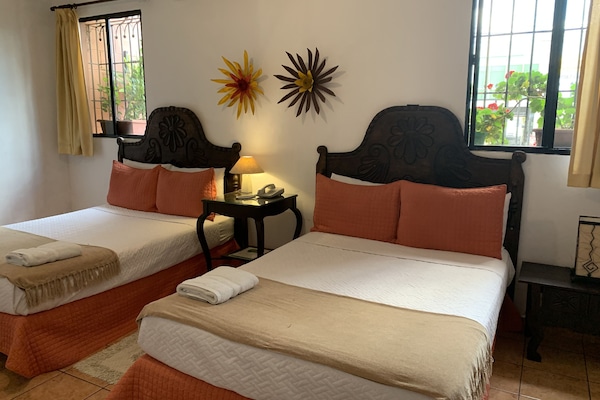 Premium bedding, individually decorated, desk, laptop workspace