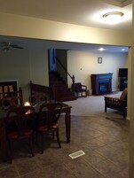 Cabin, 3 Bedrooms, Kitchen | Living area | TV