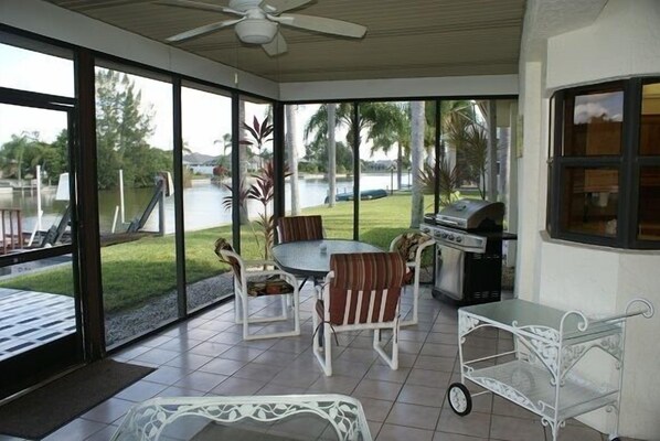 Signature House, 4 Bedrooms, Private Pool, Canal View | Terrace/patio - Villa Haylee (Cape Coral)