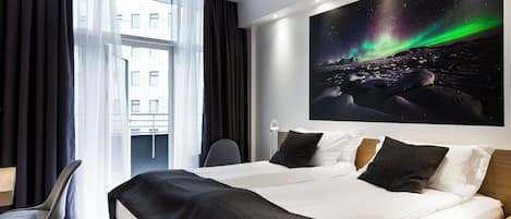 Economy Twin Room, Ground Floor | Desk, blackout curtains, soundproofing, free WiFi