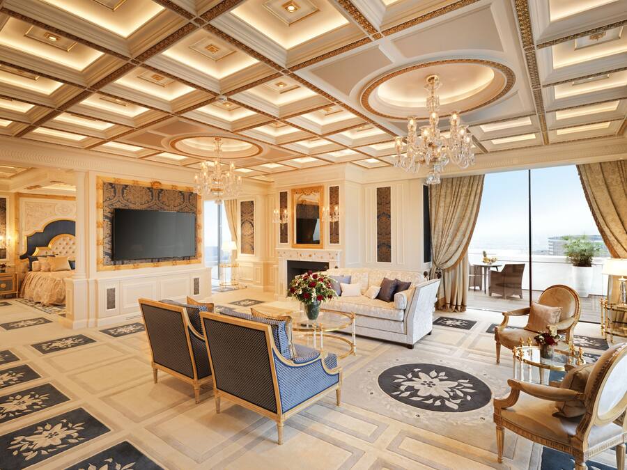 Een gratis minibar, een kluis op de kamer, geluiddichte muren