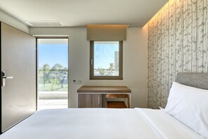 Basic Double Room, 1 Bedroom, Non Smoking, Pool View | In-room safe, desk, free WiFi, bed sheets - Utopia Blu (Kos)