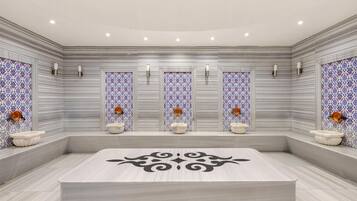 Sauna, Turkish bath/hammam, body treatments, body scrubs, facials