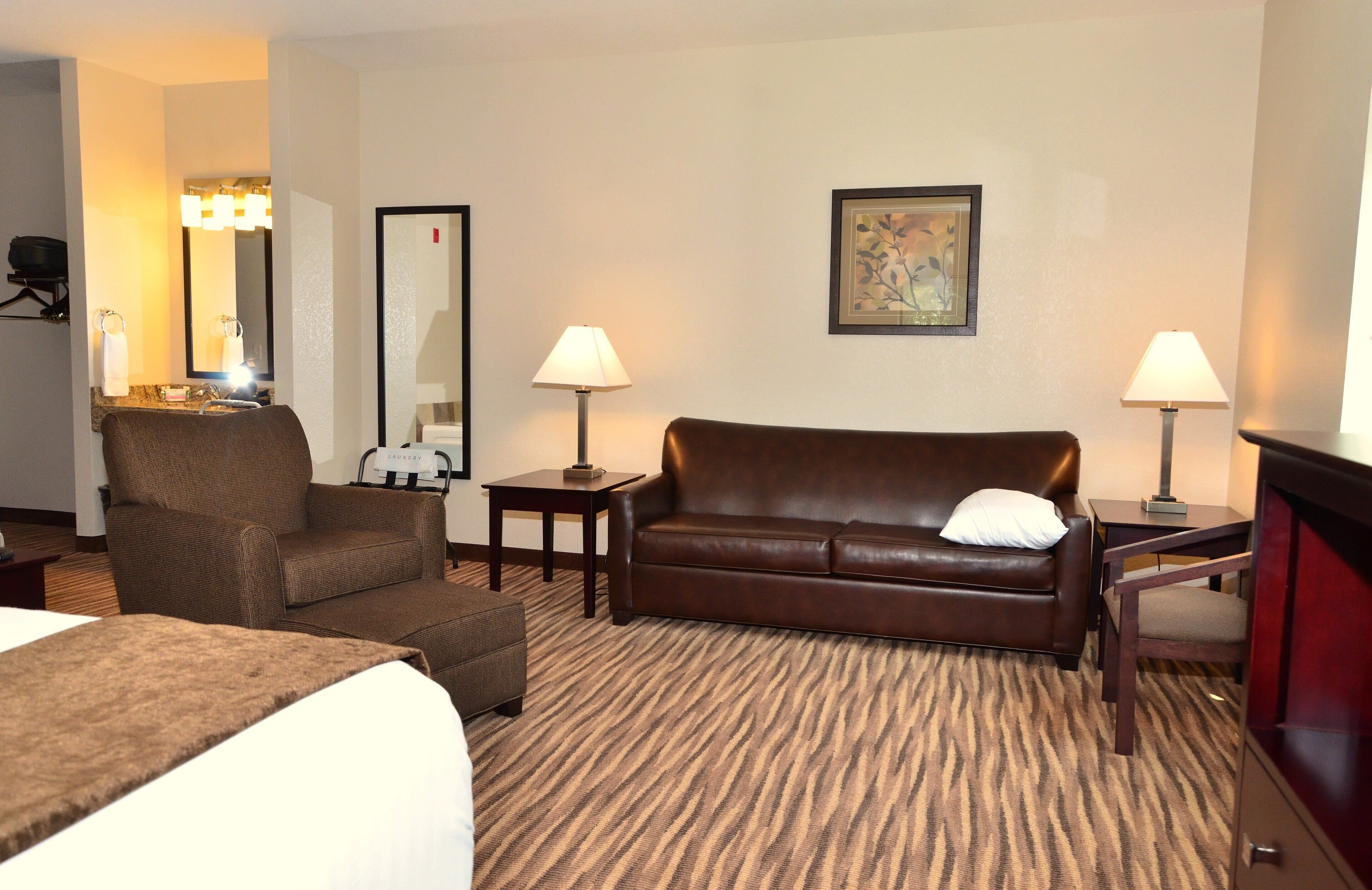 standard suite, 1 king bed with sofa bed, hot tub | premium bedding, down duvets, pillow-top beds, in-room safe