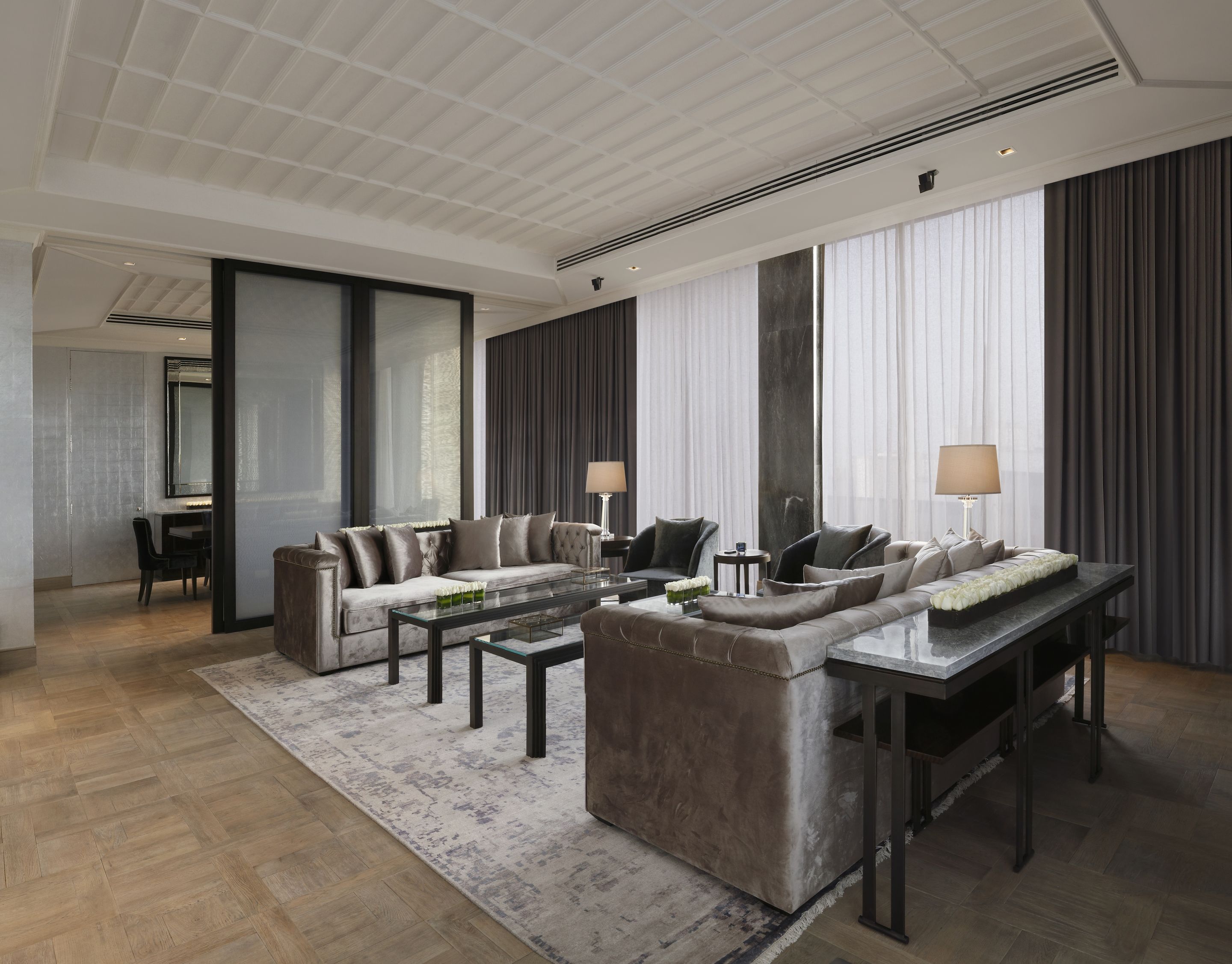 presidential suite (with airport transfers) | living area | 42-inch flat-screen tv with satellite channels, tv, pay films