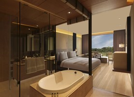 1 bilik tidur, peralatan tempat tidur premium, bar mini 