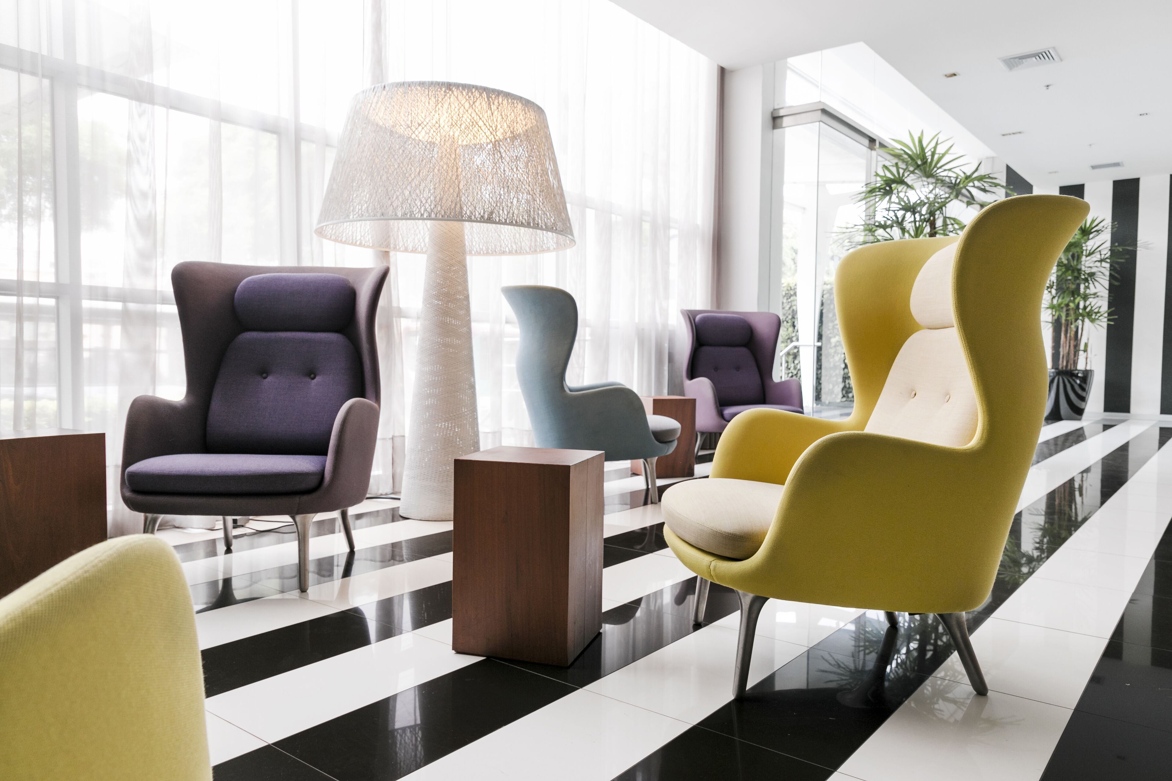 Sitteområde i lobbyen