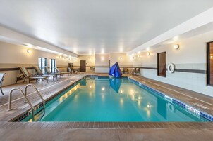Indoor pool, open 6:00 AM to 11:00 PM, sun loungers