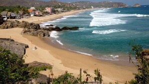 En la playa