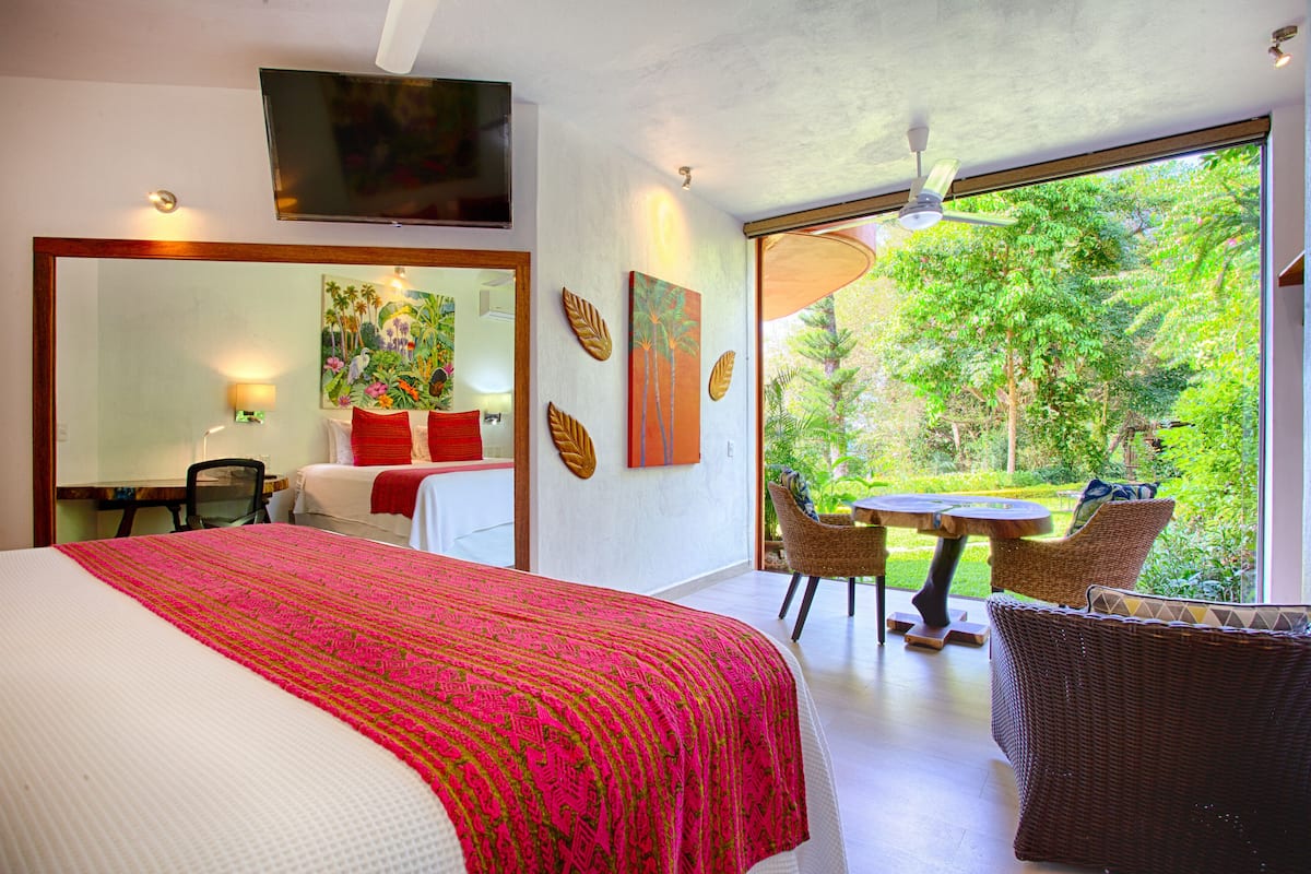 Junior Suite Garden Access | 1 Schlafzimmer, Bettwäsche aus ägyptischer Baumwolle