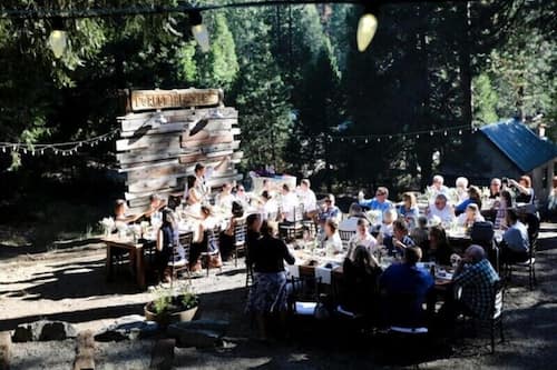 Outdoor wedding area