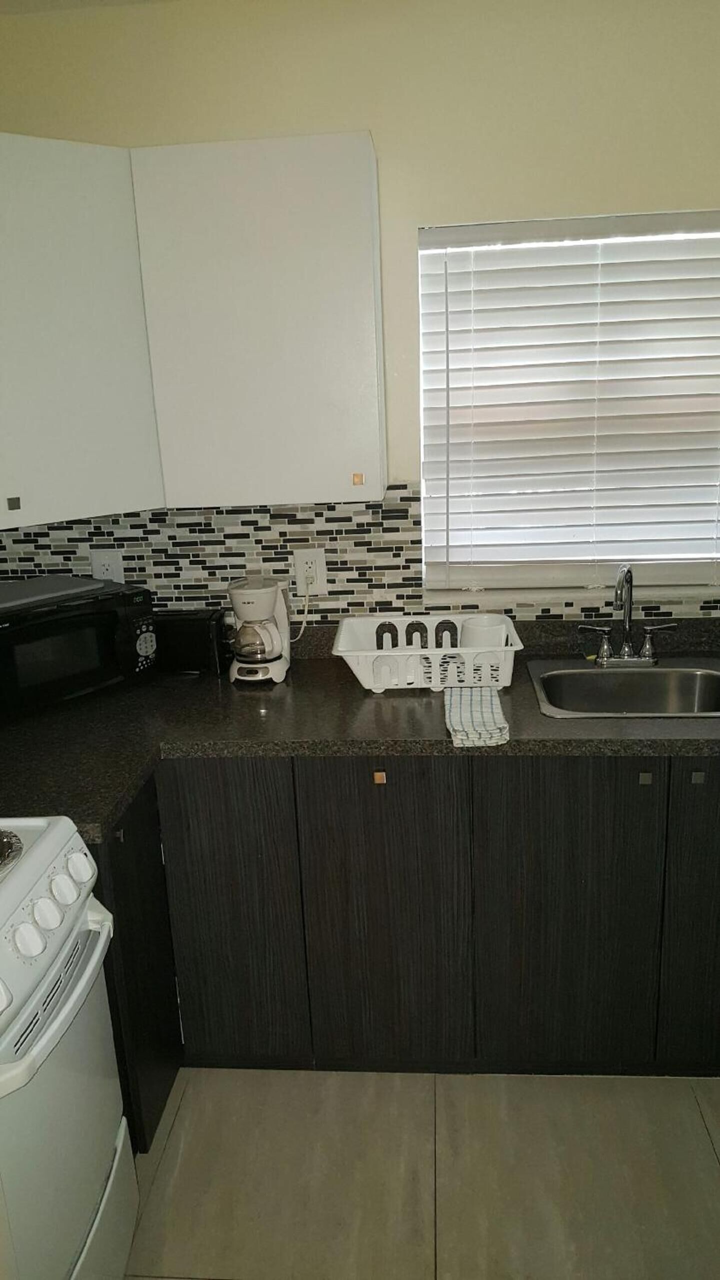 Fridge, microwave, coffee/tea maker