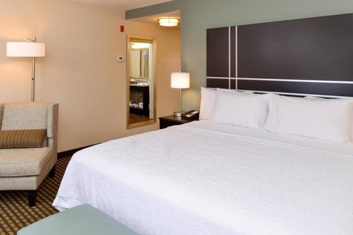 Blackout curtains, iron/ironing board, free WiFi, bed sheets