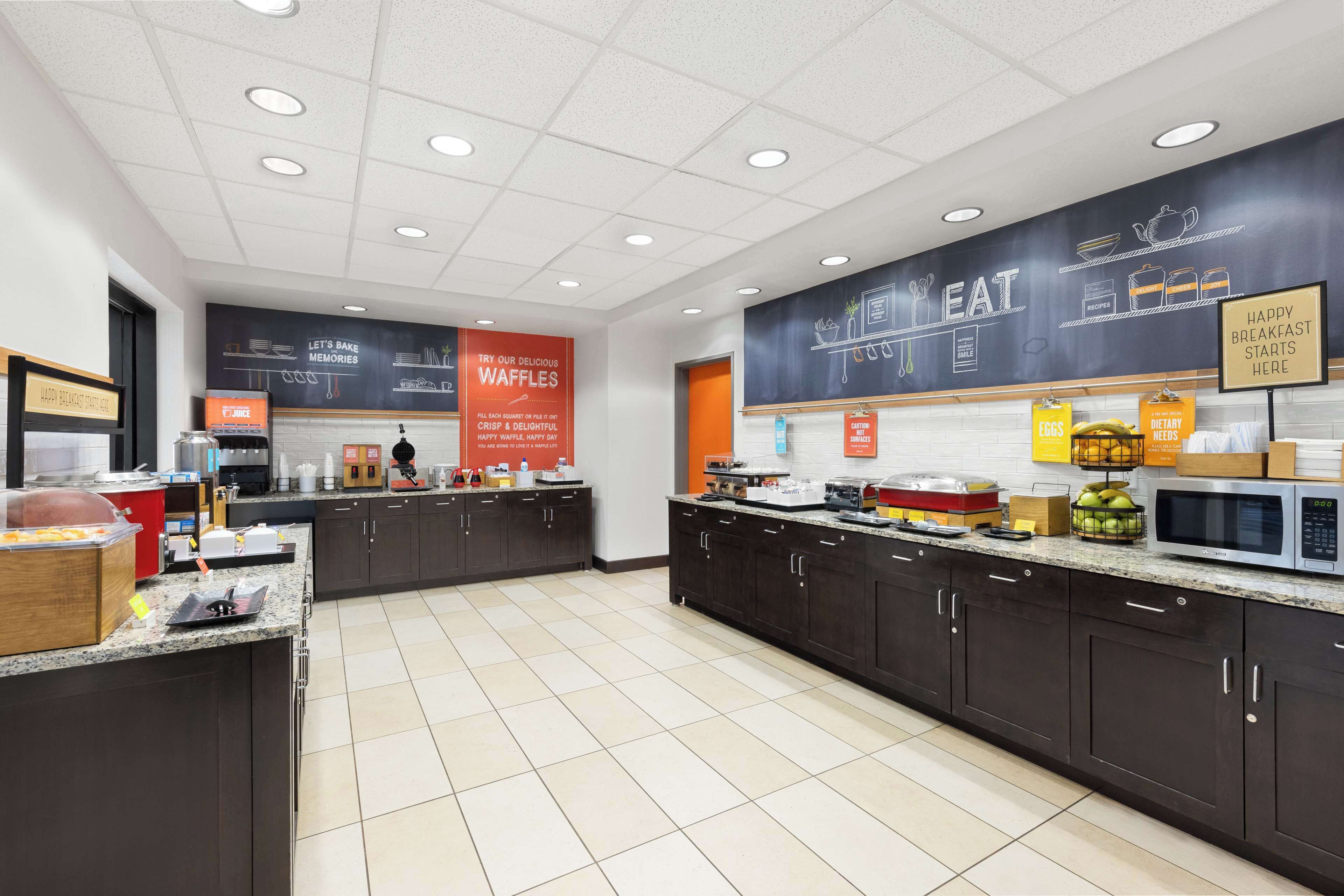 Café da manhã com buffet grátis todos os dias