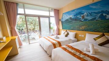 Quadruple Room, 1 Bedroom, Balcony | 1 bedroom, blackout drapes, free WiFi, bed sheets