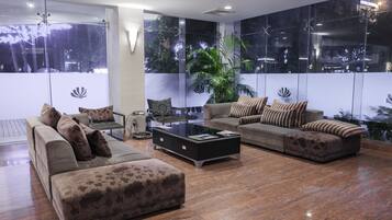 Sittområde i lobbyn