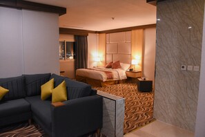 1 間臥室、埃及棉床單、舒適加層、迷你吧