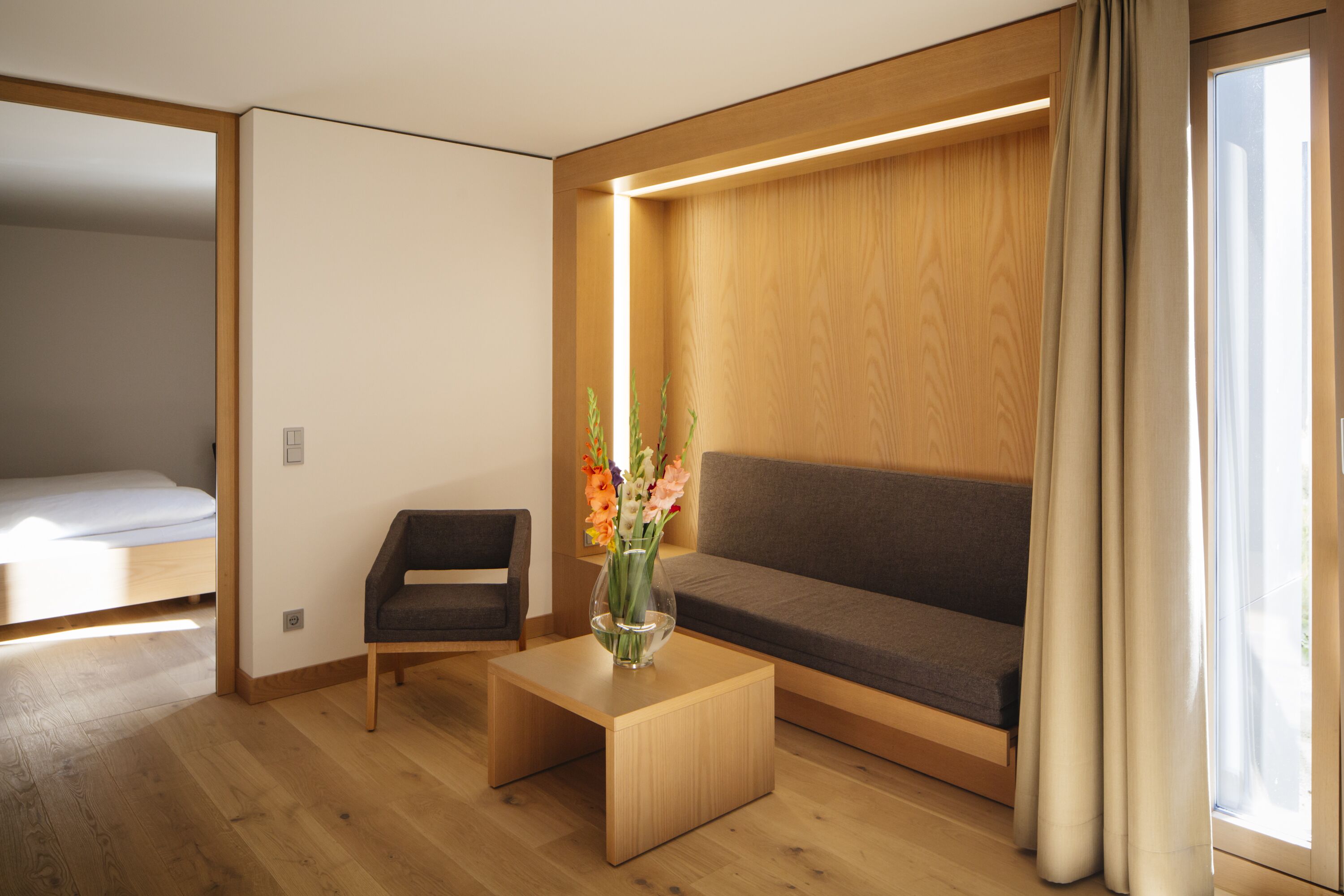 premium double room, 1 bedroom | living area | flat-screen tv