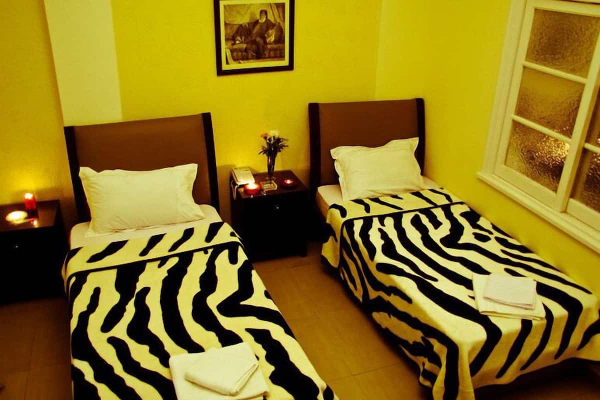 Blackout drapes, bed sheets