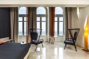 Exclusive Studio Suite, Sea View | 1 bedroom, premium bedding, desk, laptop workspace