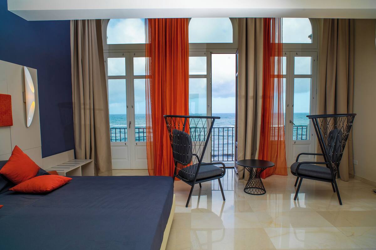 Exclusive Studio Suite, Sea View | 1 bedroom, premium bedding, desk, laptop workspace