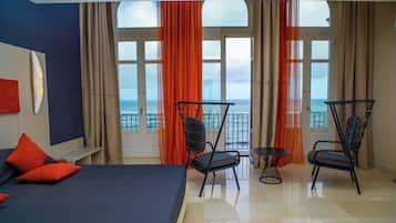 Studio Suite Eksklusif, pemandangan laut | 1 kamar tidur, seprai premium, meja kerja, dan ruang kerja ramah laptop