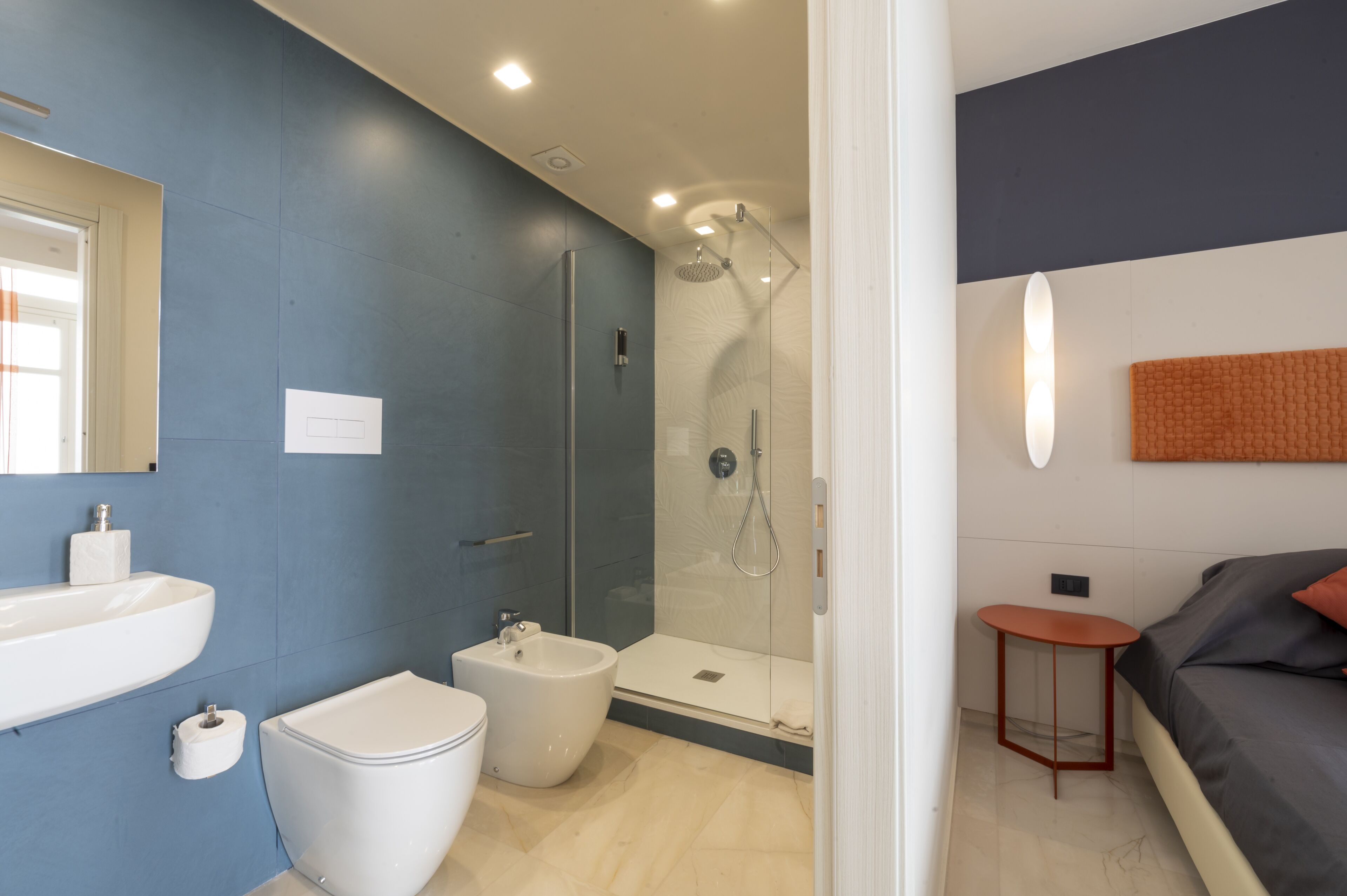 exclusive studio suite, sea view | bathroom | shower, rainfall showerhead, free toiletries, hair dryer