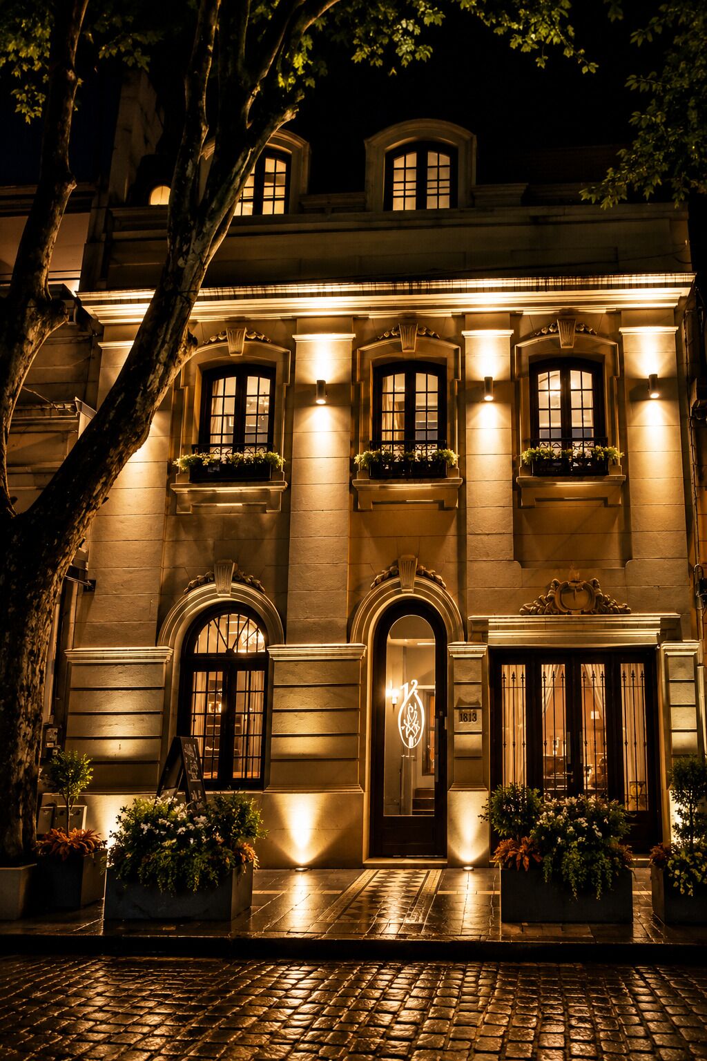 Front of property – evening/night