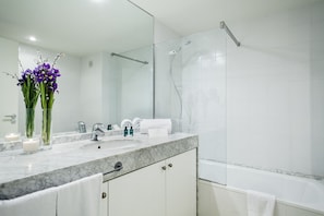 Articles de toilette de luxe, sèche-cheveux, bidet