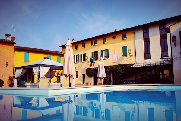 Outdoor pool, open 9:00 AM to 8:00 PM, pool loungers