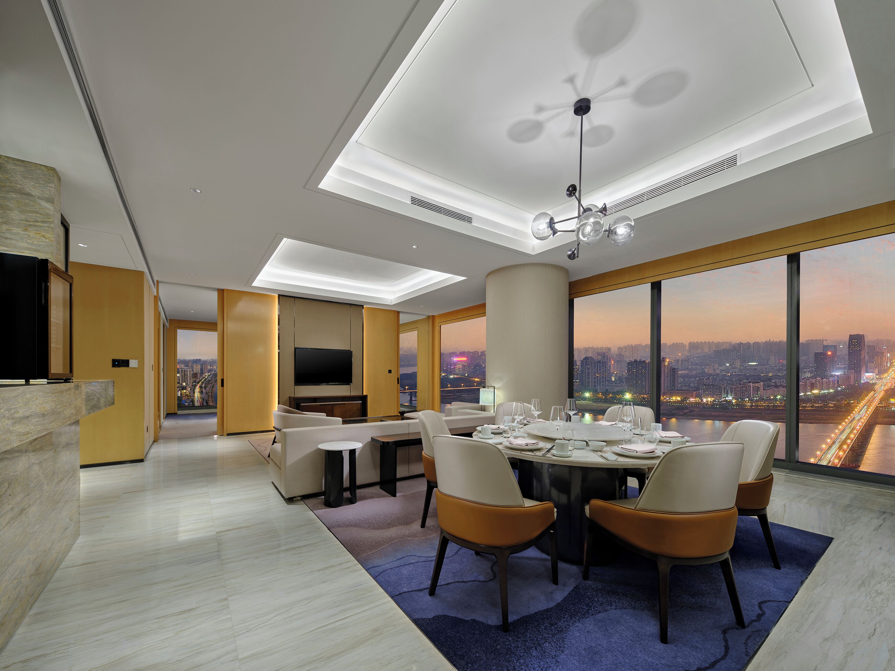 Executive suite, 1 kingsize bed, toegang tot de clublounge | Uitzicht vanuit de kamer