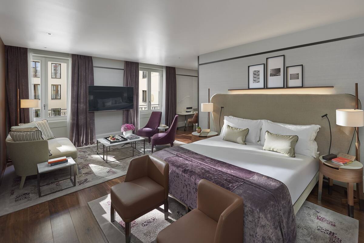 Sábanas de algodón egipcio, ropa de cama de alta calidad y minibar