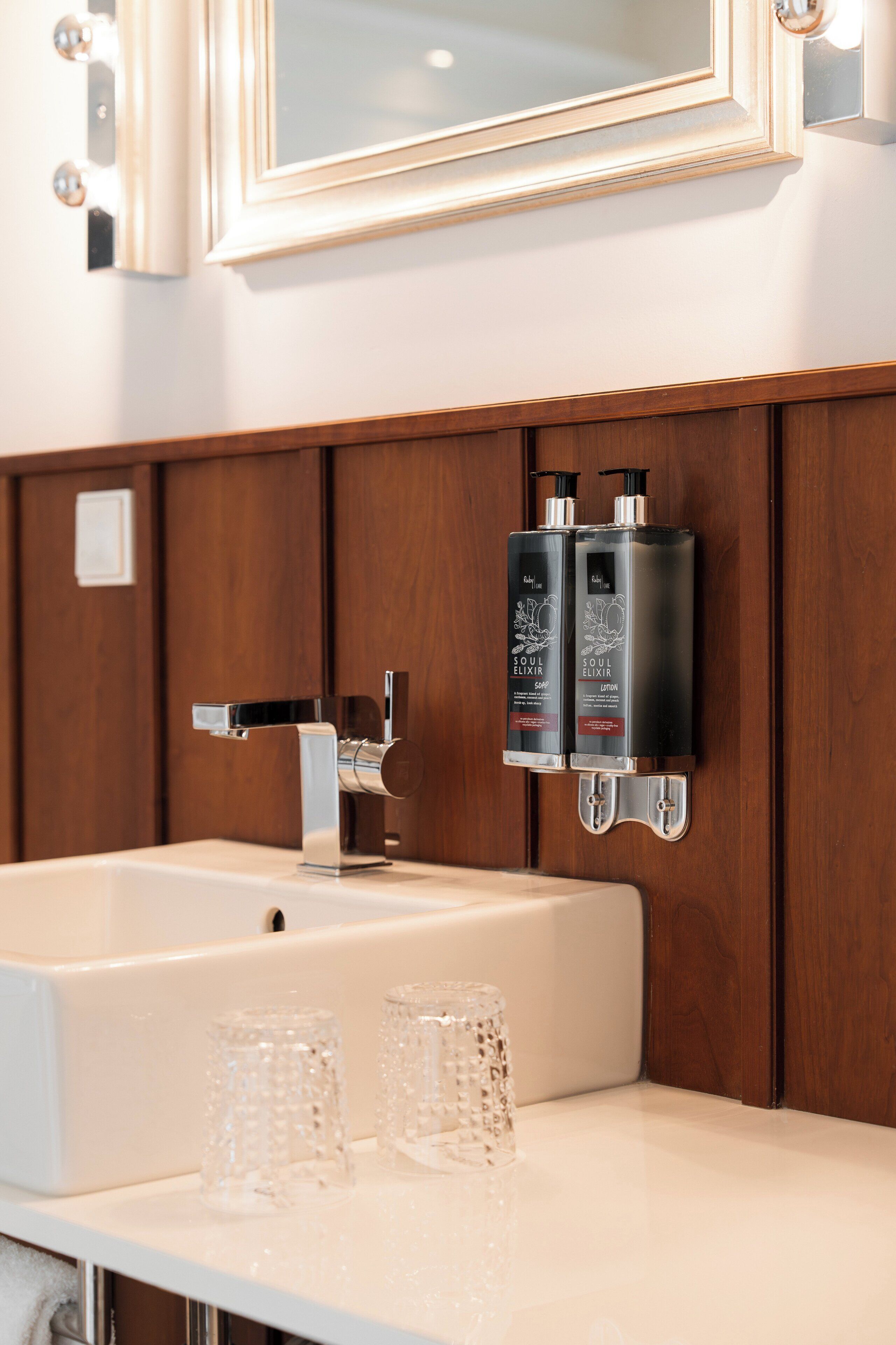 shower, rainfall showerhead, designer toiletries, hair dryer