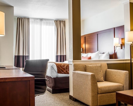 Desk, blackout drapes, iron/ironing board, free WiFi. Comfort Suites Woodland - Sacramento Airport