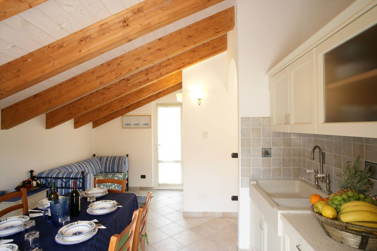 Apartment, 2 Bedrooms, Balcony (Bouganville) | Private kitchen | Fridge, microwave, oven, stovetop