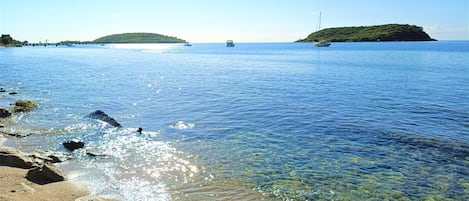 Vlak bij het strand