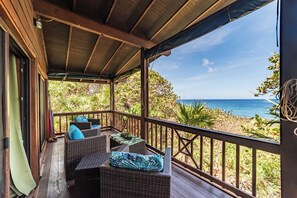 Mangrove Suite - Premium Studio, 2 Double Beds, Oceanview, 2nd Floor Unit | Terrace/patio - Cocolobo Resort (Roatan)