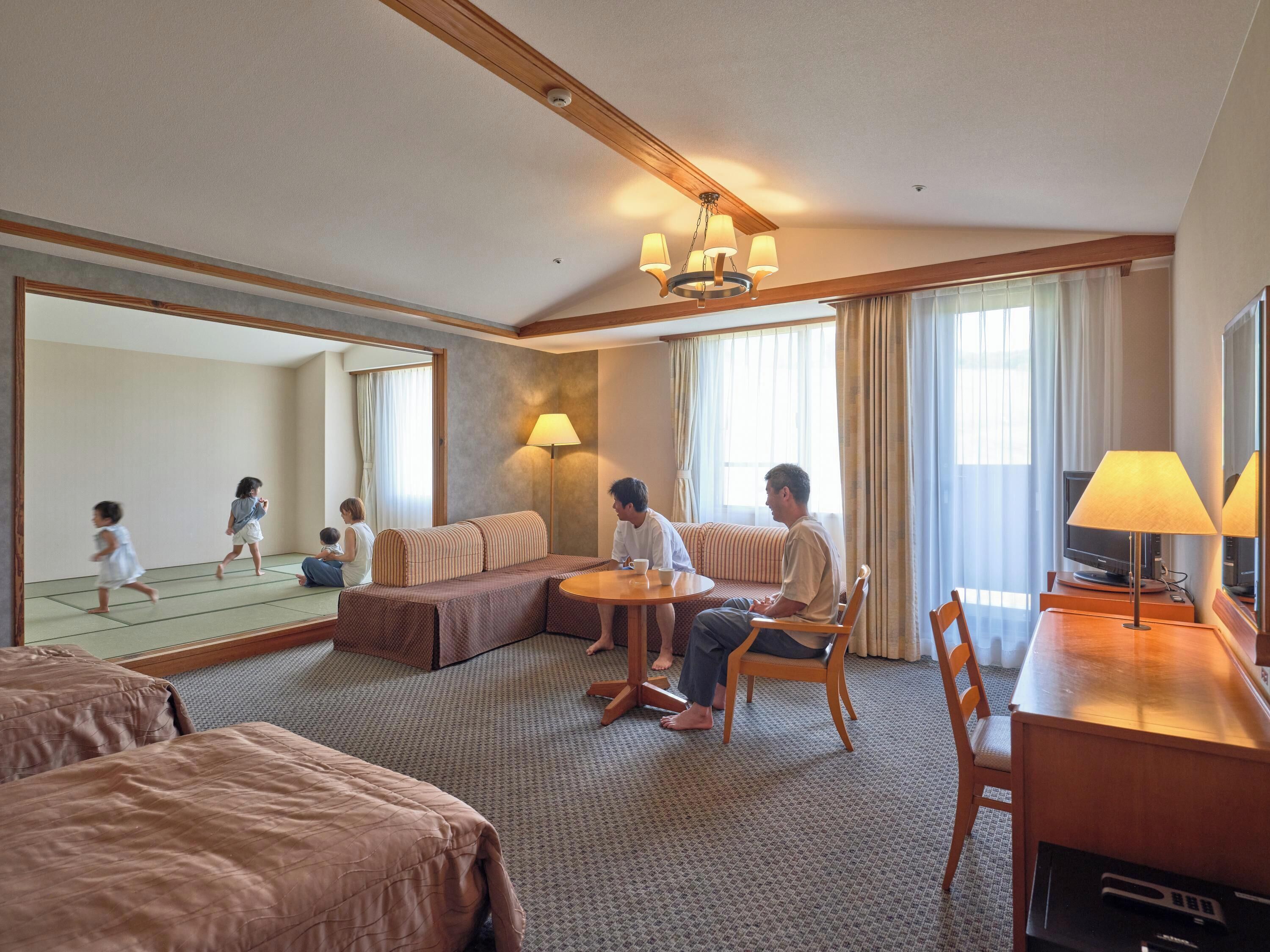 Familiekamer, 6 slaapkamers, niet-roken (Wide Japanese Western style) | Een kluis op de kamer, verduisterende gordijnen, gratis wifi, beddengoed