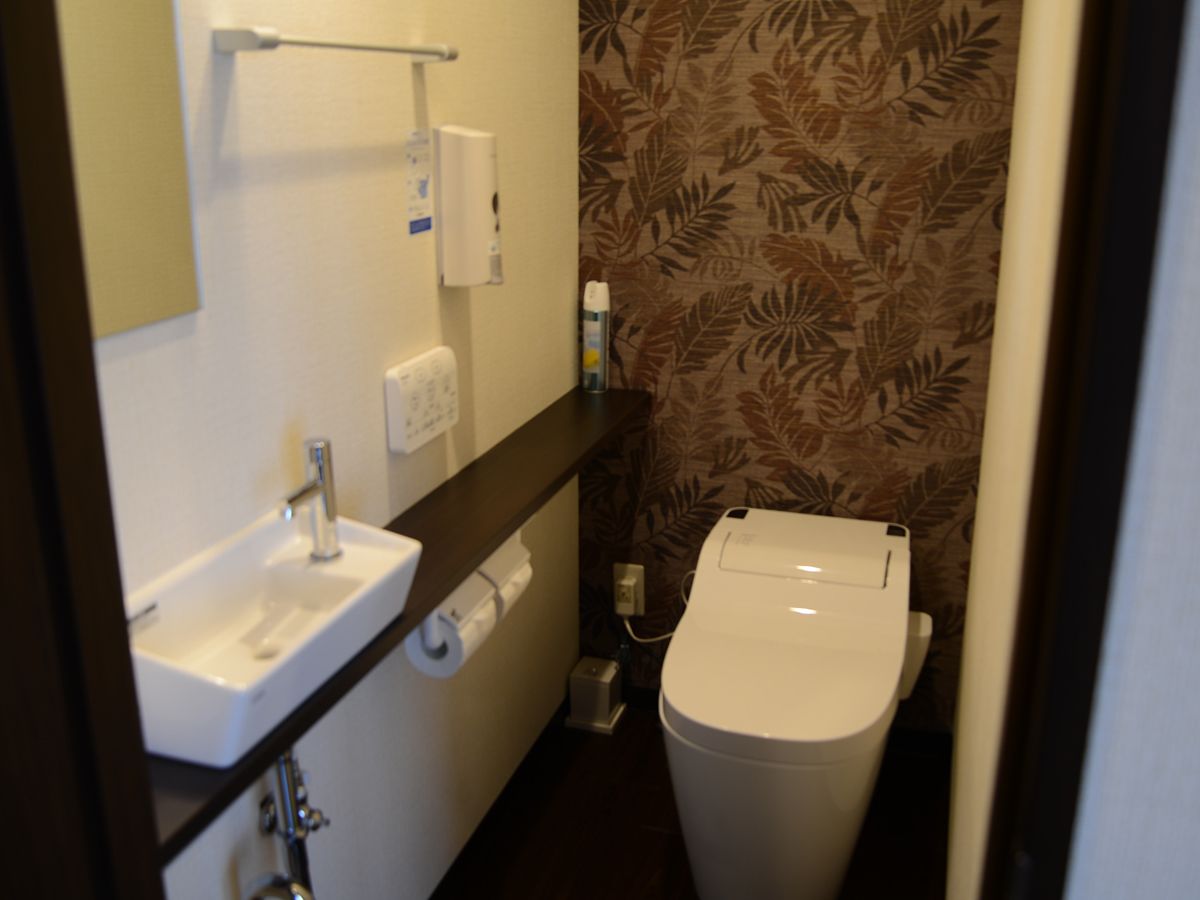 twin room, mountain view (2 large single beds), non smoking | bathroom | free toiletries, hair dryer, slippers, bidet