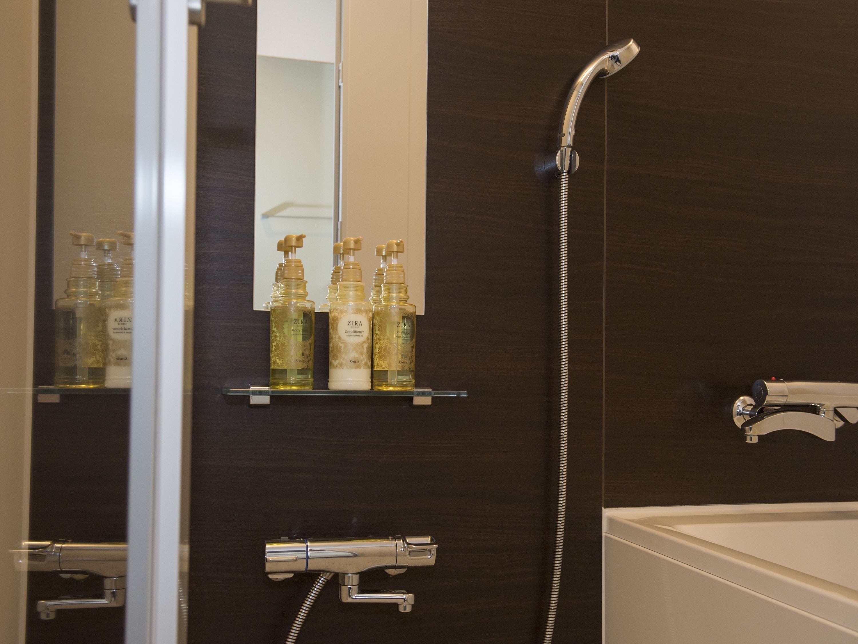 free toiletries, hair dryer, slippers, bidet