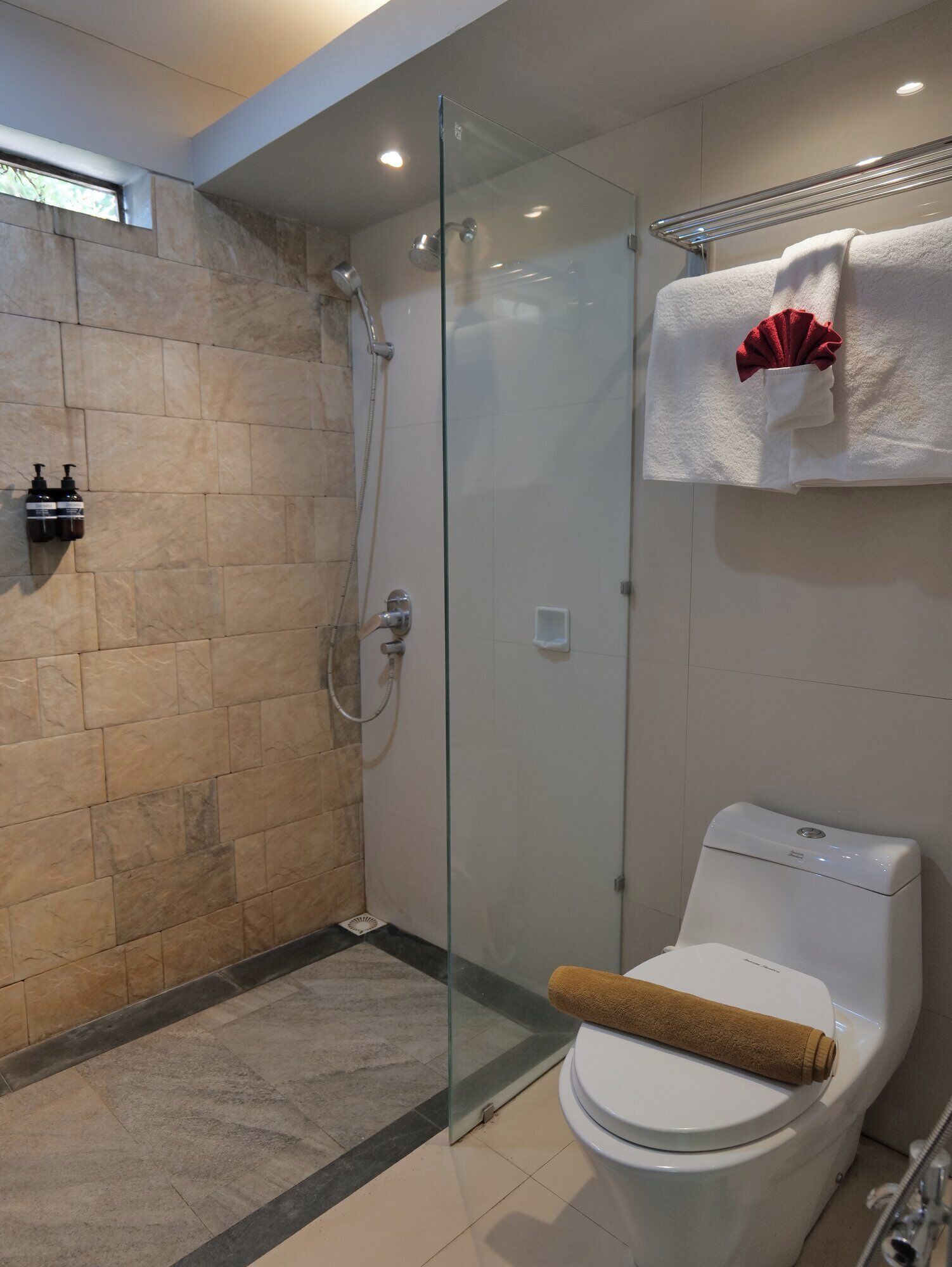 one-bedroom bungalow | bathroom | free toiletries, hair dryer, bathrobes, slippers