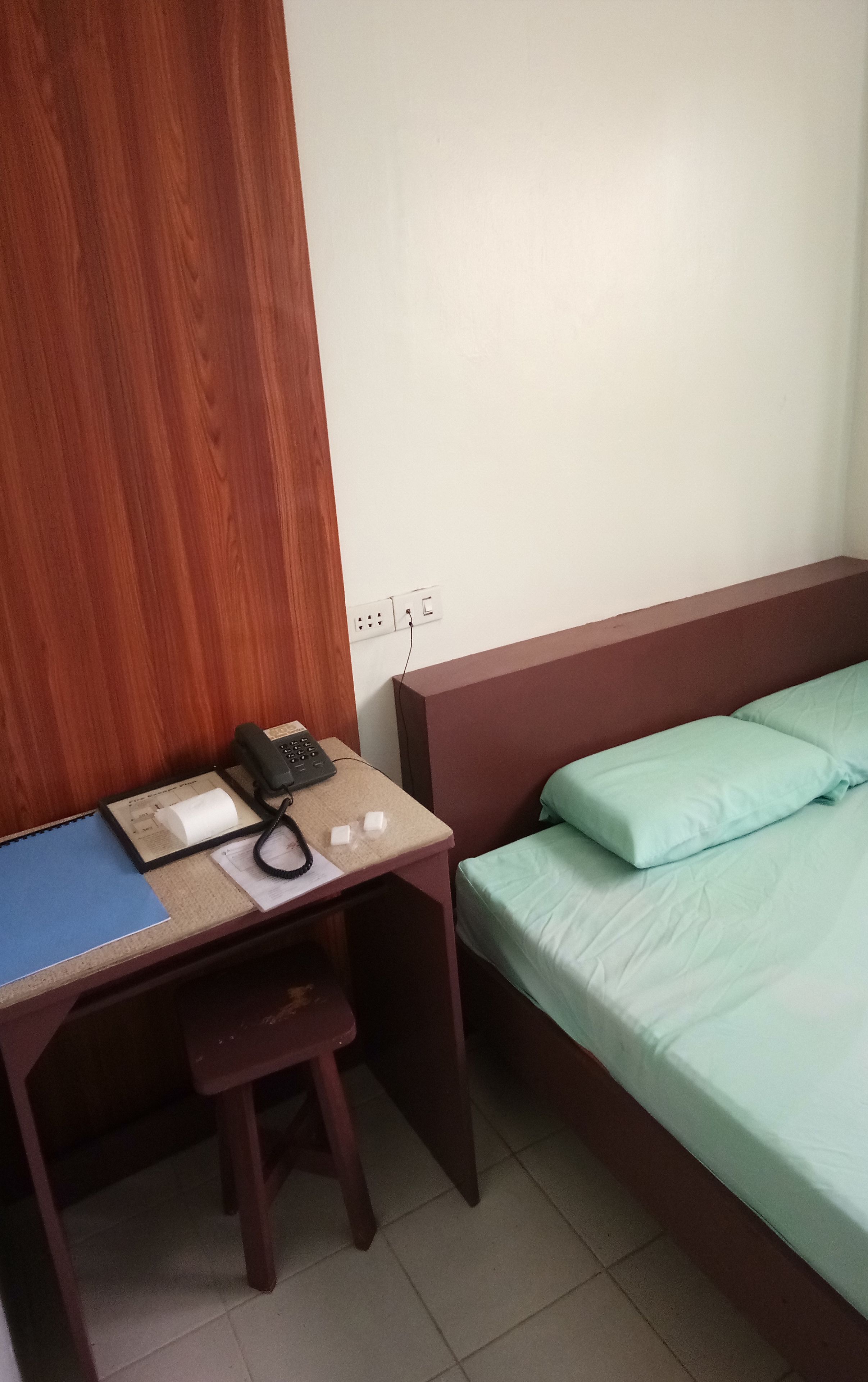 air-conditioned room | desk, blackout curtains