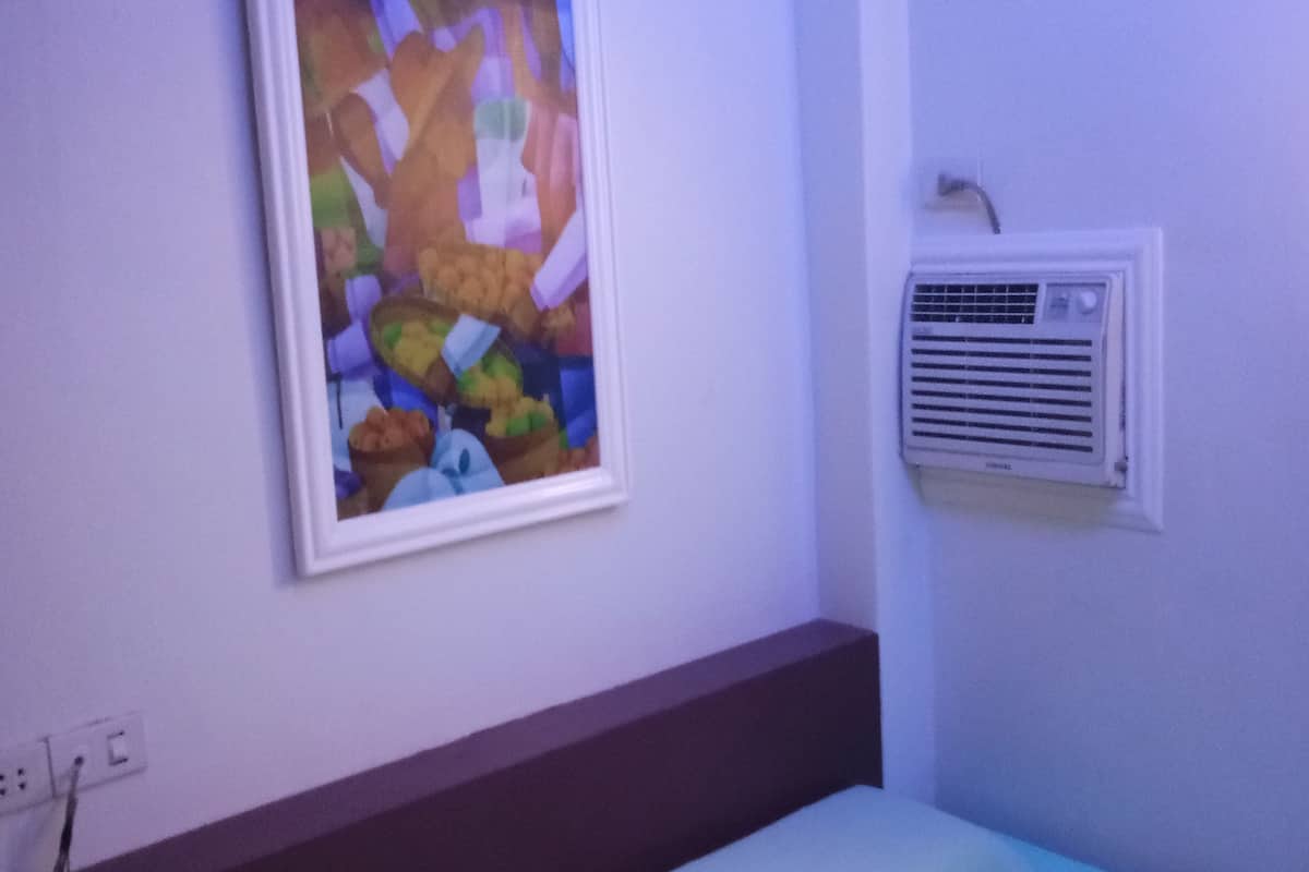 air-conditioned room | desk, blackout curtains