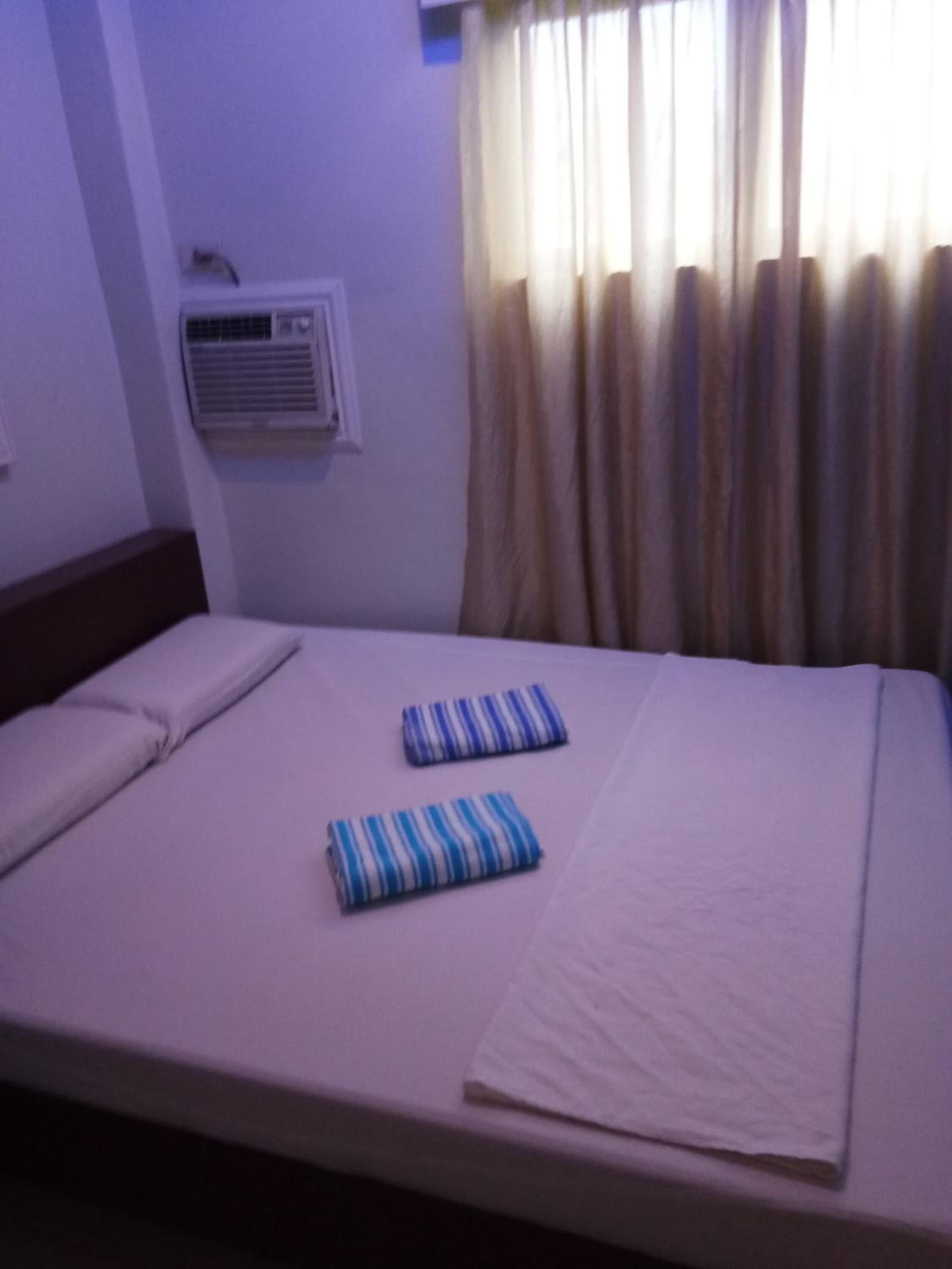 desk, blackout curtains