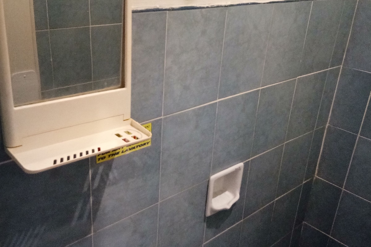 fan room | bathroom | shower, free toiletries, hair dryer, towels