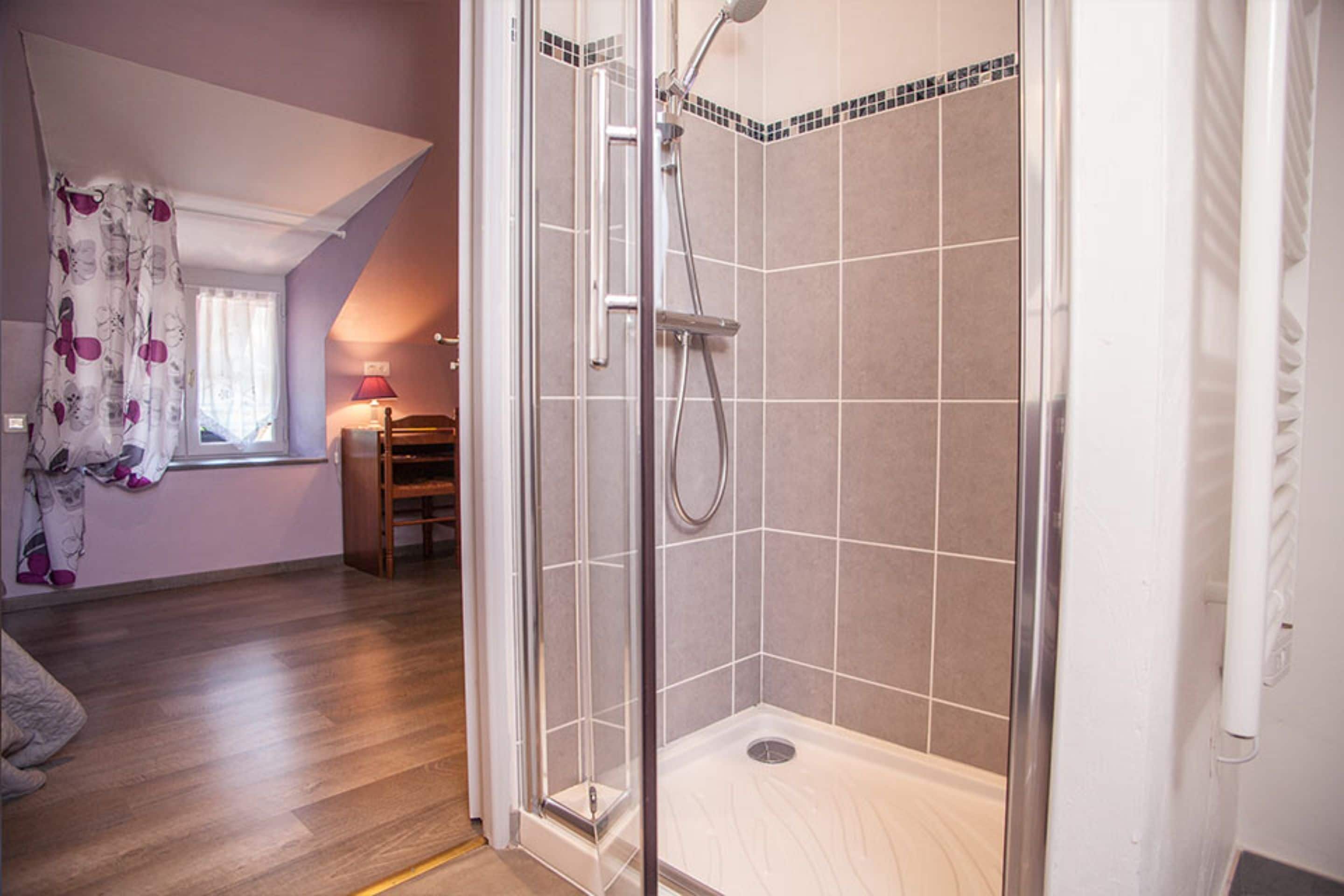 quadruple room | bathroom | shower, free toiletries, hair dryer, towels