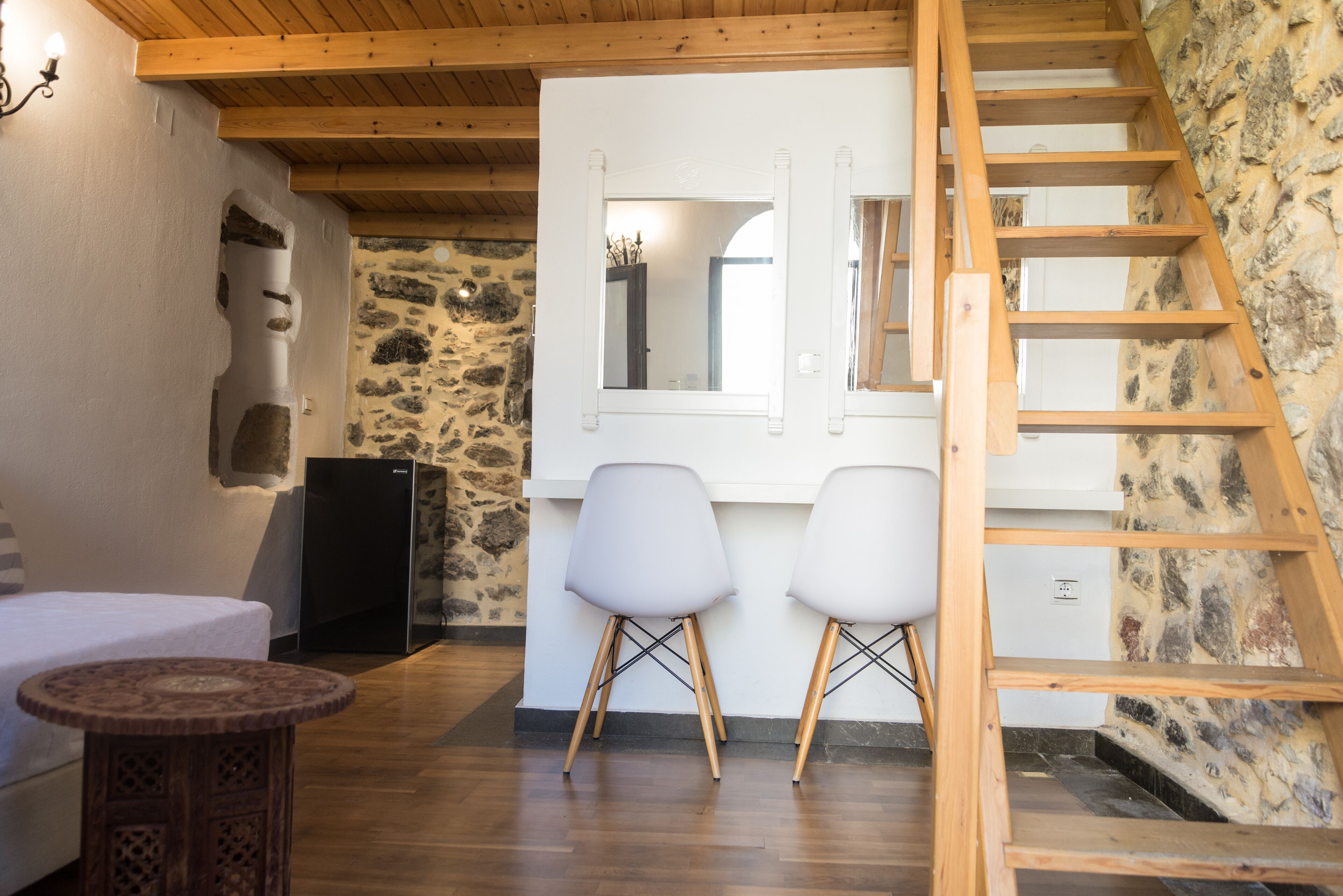 twin room (aspros gatos patari) | in-room safe, individually decorated, individually furnished, desk