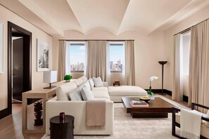 Suite (Penthouse) | Living area | 48-inch Smart TV with cable channels, TV, Netflix - The New York EDITION (New York)
