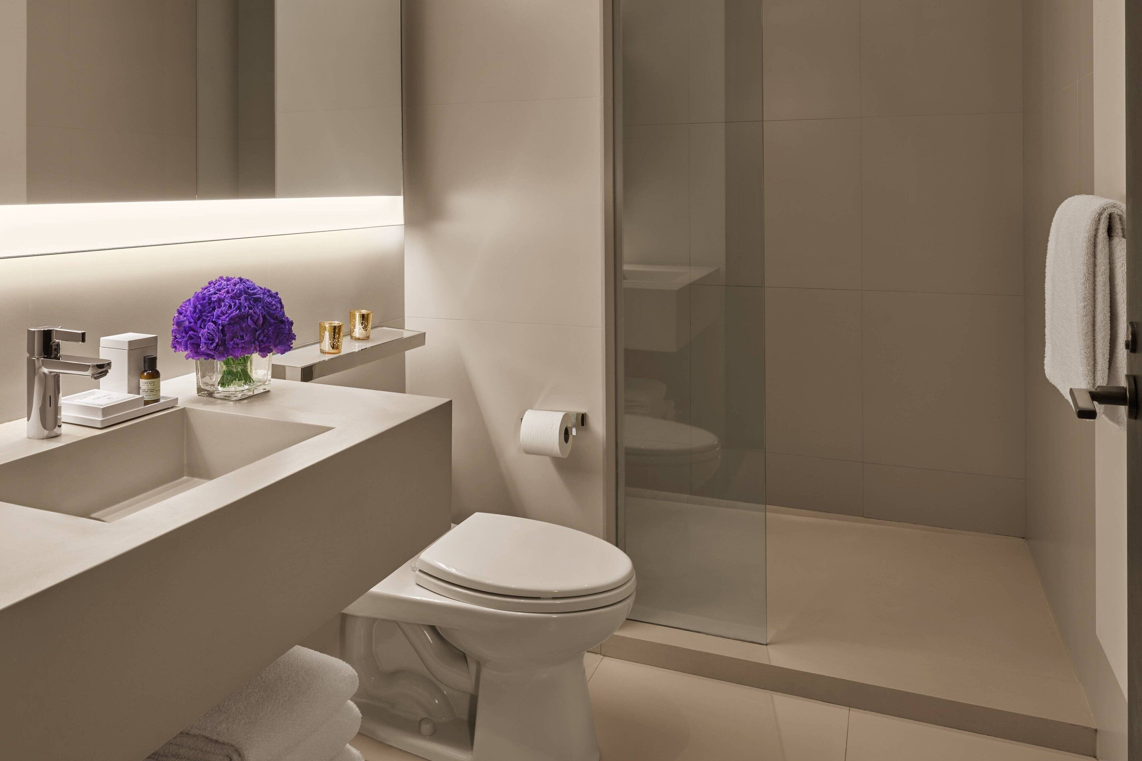 hair dryer, bathrobes, towels