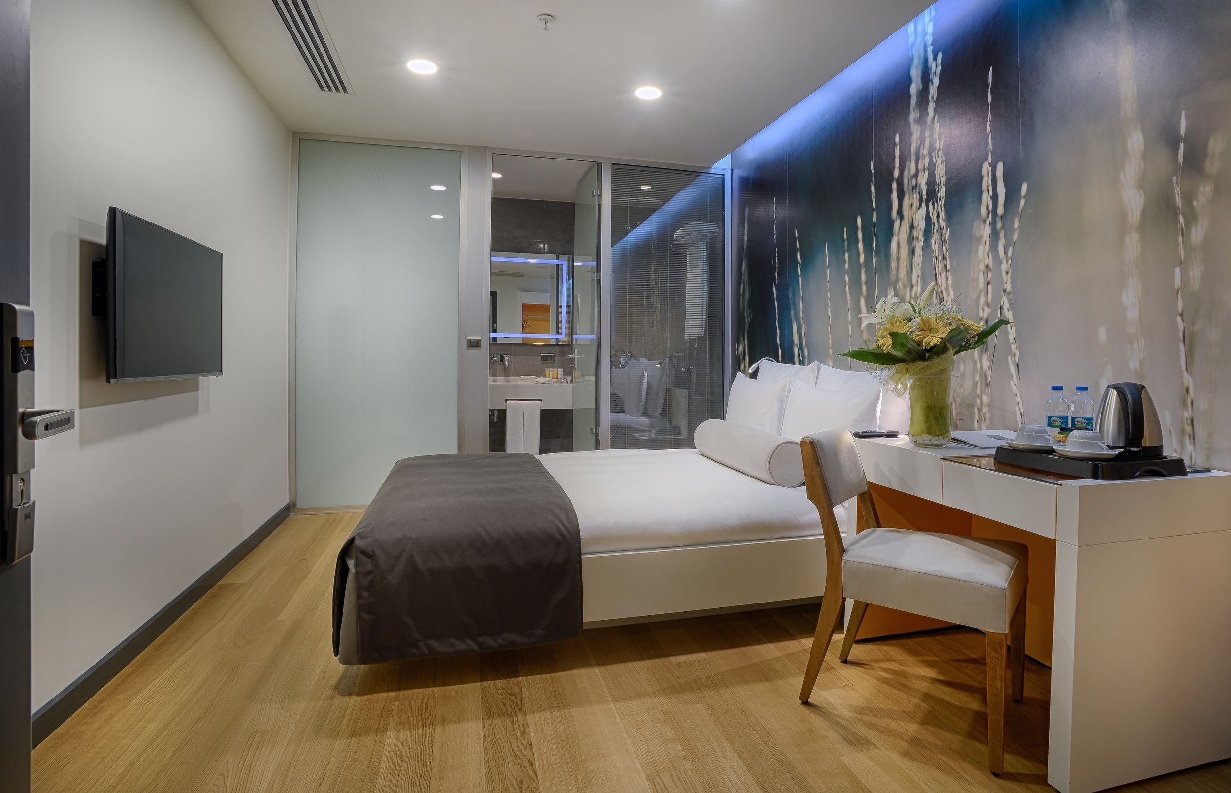 superior double or twin room, no windows | premium bedding, down duvets, desk, laptop workspace